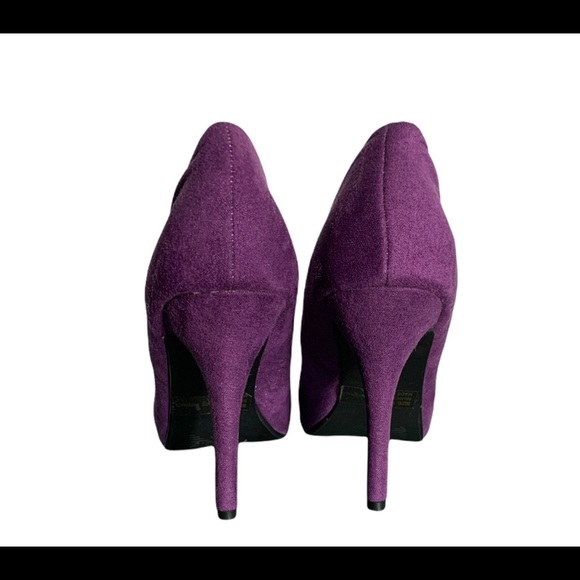 Wild Diva purple pointed toe stiletto heel shoes - Picture 12 of 12